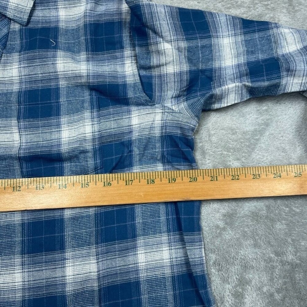 Weatherproof Vintage Blue Plaid Comfort Stretch Shirt Size S d0021 - Picture 6 of 15